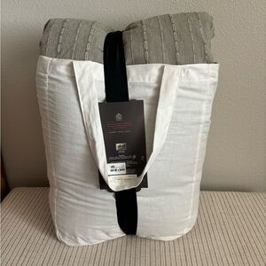 NWT 3pc King Washed Loop Stripe Comforter Bedding Set Sage Green - Hearth & Hand